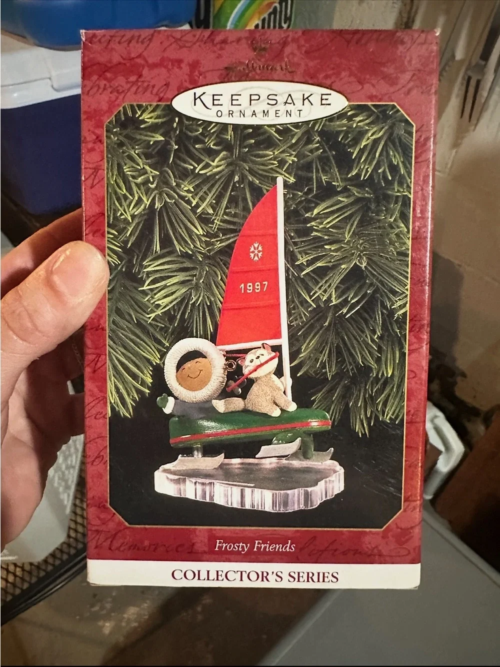 Keepsake Ornament Frosty Friends 1997 Red Sail Holiday Ornament